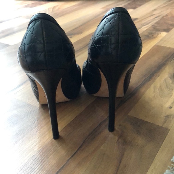 CHRISTIAN DIOR cannage peep toe pump - 35.5 - Picture 4 of 6